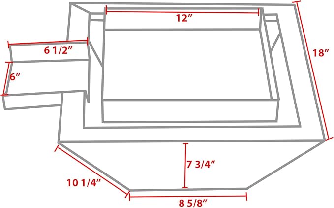 18-Inch Stainless Fire Pit with Waterfall Column | Square bowl, propane or natural gas, outdoor patio