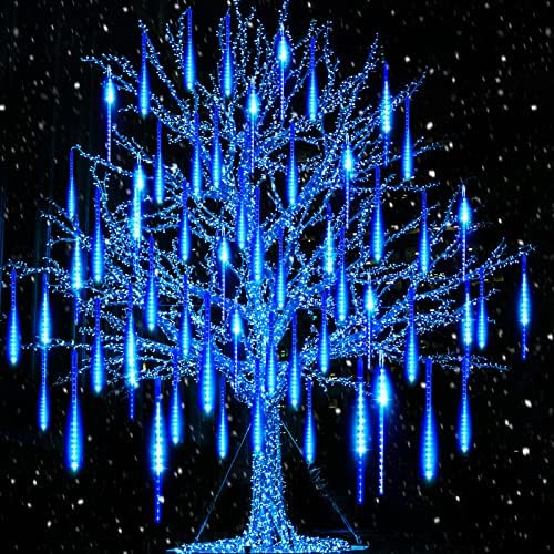 Meteor Shower Lights Outdoor,16 Inch 10 Tube 360 LED Icicle Christmas Light