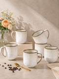 LERATIO 12OZ Ceramic Coffee Mugs Set of 6, Large Porcelain Coffee Cups With Large Handle For Latte,Cappuccino,Milk,Cocoa,|Dishwasher&Microwave Safe Mug Sets,Ideal for Man,Woman,Dad, Mom