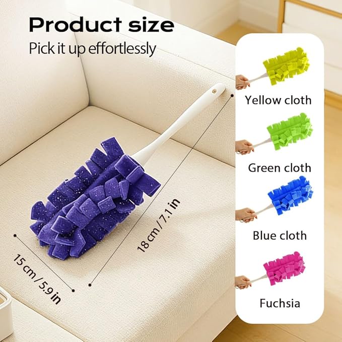 Duster Refills Reusable,2026 New 360° Fleece Duster Refills Set,Reusable Duster Pads Washable for Ceiling Fan Window Kitchen Floor Car (2, Yellow)