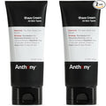 Anthony Shaving Cream Mens Sensitive Skin: Squalane, Eucalyptus, Spearmint and Rosemary Extracts, Help Soothe, Refresh, Cool, and Condition Your Skin for Shave 6 Fl Oz 2 Pack