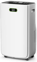5000 Sq.Ft Dehumidifier for Basement with Drain Hose, 80 Pint Dehumidifiers for Home with Large 6.5L Water Tank,24H Timer,Child Lock,Defrost,Silent,4 Modes Operation Auto Shut-off(80 Pints)
