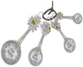 Ganz 4-Piece Set Bee Happy Honeybee Antique Silver Tone Zinc Alloy Measuring Spoons