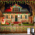 JMEXSUSS 400 LED 38.8ft Red and Green Christmas Icicle Lights Outdoor