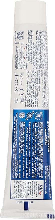 2 Box Signal Anti Caries Toothpaste Cavity Fighter Best Ever Active Micro Calcium Pro Fluoride Complex for Cavity Protection & Long Term Fortification (4.23 oz 120 ml Each One) معجون سيجنال اسنان