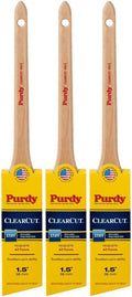 Purdy 144080115 Clearcut Series Dale Angular Trim Paint Brush, 1-1/2 inch - 3 Pack
