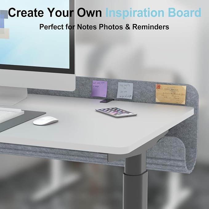 Under Desk Cable Management Tray, 47.2" Felt Cord Organizer with No Drill Clamp or Screw Mount, Hidden Wire Management for Power Strips & Cables, Cable Tray Under Desk for Home Office