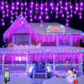 Icicle Lights for outside 33FT 400 LED Purple Halloween Lights Outdoor