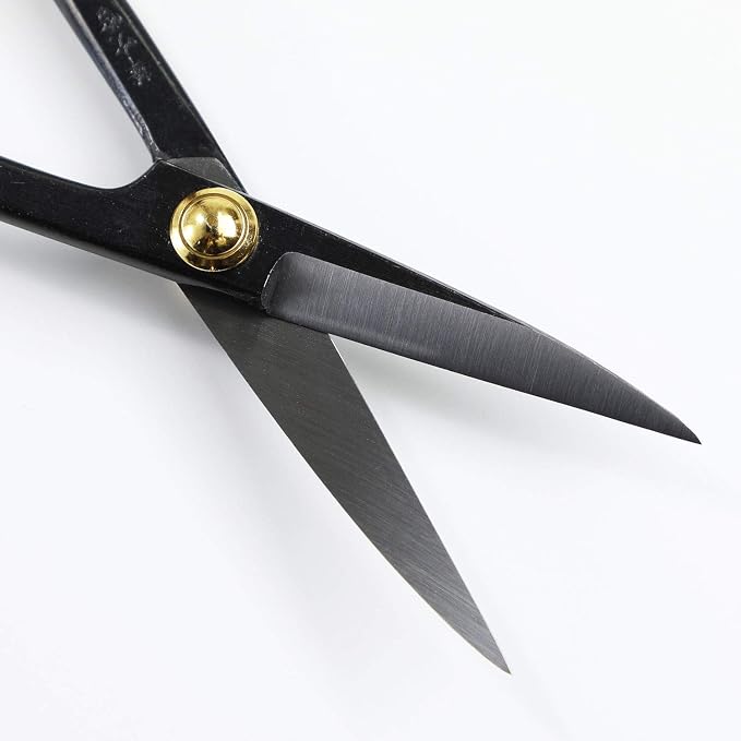 Wazakura Twig Bonsai Scissors Made in Japan 210mm(8.15 inch), Japanese Bonsai Garden Tools, Hasami Pruning Shears - Long Handle Black