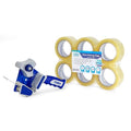 IDL Packaging Concord Packing Tape with Dispenser - 6 Rolls of 2" x 1.8 mil x 110 Yards, Clear Tape and T291 Tape Gun - Excellent Carton Sealing for Moving and Shipping