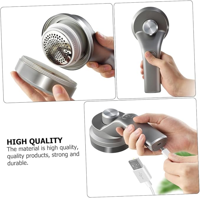 USB Rechargeable Lint Remover for Clothes and Fabrics Compact Fabric Shaver Detachable Head and Easy Operation