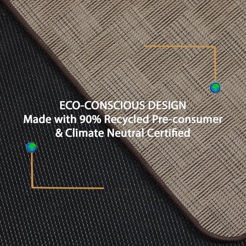 Chair Mat for Hardwood & Tile Floor, 47" x 60" Heavy Duty Office Chair Mat for Rolling Chairs, Anti Slip, Non-Curve, Floor Protector for Home Office, Brown Square