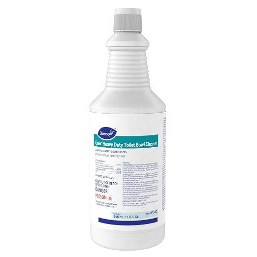 CREW 04560 Heavy Duty Toilet Bowl Cleaner & Disinfectant, 23% HCI removes Rust Stains, Lime Scale with Mint Scent, Ready-to-Use, 32-Ounce (Pack of 12) Discontinued