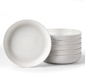 famiware Milkyway 33 oz Bowl Set, Pasta Bowls Set of 6, Salad Bowls, Double Reactive Glaze, Sturdy & Stackable, Ideal for Housewarming, Festivals, White Thread