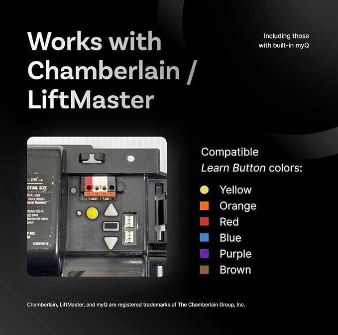 Smart Garage Door Opener blaQ - Works with Chamberlain/Liftmaster Security+ Openers - Local myQ Alternative - Alexa, SmartThings, Home Assistant, Hubitat, Control4, HomeSeer Integration