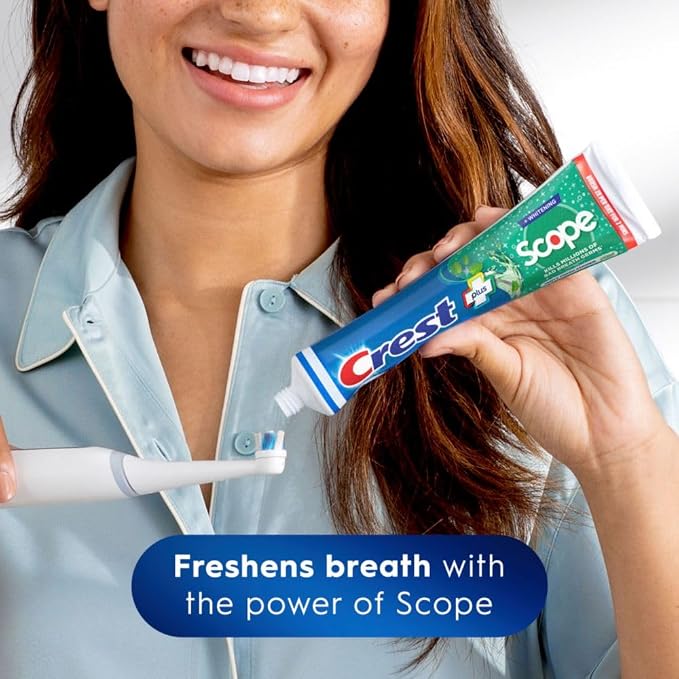 Crest Complete Whitening Plus Scope Multi-benefit Fluoride Toothpaste, Minty Fresh, 0.85 Ounce (pack Of 36)