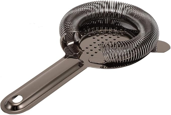 5Pcs Black Stainless Steel Cocktail Shaker Set, Bartender Tool Kit with Measuring Cup Strainer Mixing Spoon, Dishwasher Safe Bar Accessories for Home Bar