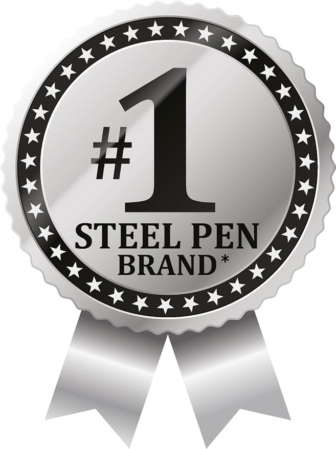 Zebra Pen F-701 Ballpoint Black Ink Fine Point 0.8mm Pen, Heavy Duty, Durable Stainless Steel Barrel, Knurled Grip, Silent Retractable Plunger, Ideal for Tactical Use, 4-Pack Plus 2 Refills (50113)