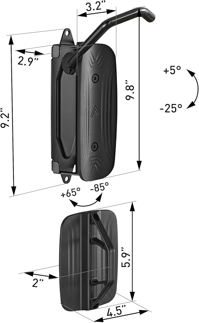 monTEK Swivel Bike Wall Mount, Bike Hangers for Garage, Space-Saving Vertical Bike Rack, Sturdy Bike Storage Rack Holds Up to 66lbs, Easy to Install, 2 Pack