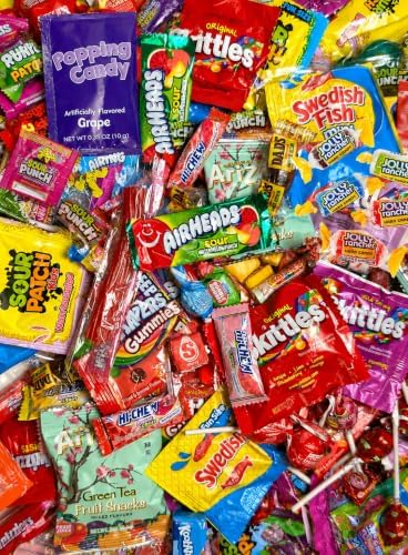Candy Variety Pack - Assorted Candy Party Mix - 4 LB Bag - Sweets Assortment - Bulk Individually Wrapped - Pinata Candies - Mixed Candies - Queen Jax - Deluxe Mix - July 4th