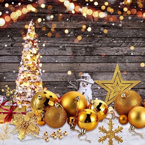 Sratte 94 Pcs Christmas Tree Ornaments Decoration Set, Gold