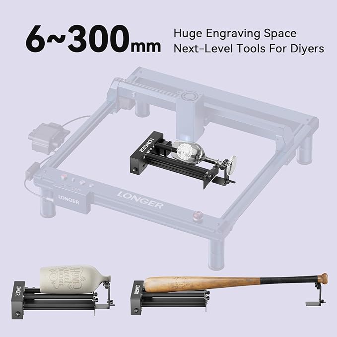 Longer New Upgrade RAY5 20W with Air Pump,440mm*440mm Honeycomb, Y-axis Rotary Roller 360° Rotation with Bracket，8Pcs Laser Engraver Raiser Laser，DIY Engraver Tool for Metal/Glass/Wood