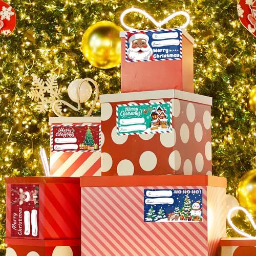 OHOME 500 PCS Christmas Gift Tags - Gift Tags for Christmas Presents - Christmas Gift for Women Men Kids - Christmas Wrapping Paper - Christmas Decorations,2.95 x 1.6 Inch