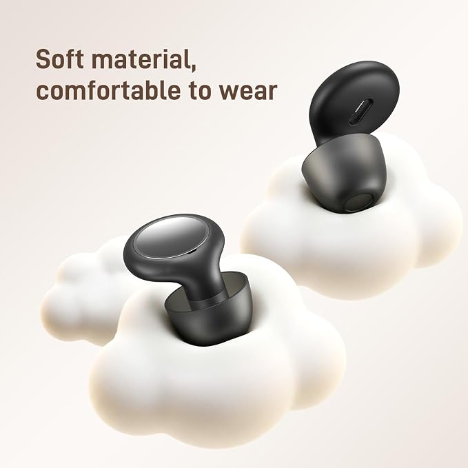 Earplugs for Sleeping, Noise Reduction Earplugs for Snoring, Reusable Soft Silicone Sound Proof Ear Plugs for Side Sleepers Noise Sensitivity for Hearing Protection for Work Sleep Travel HE03