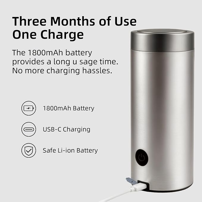 Automatic Soap Dispenser, 12 fl oz, Stainless Steel, Touchless, Champagne | Liquid Hand Soap Dispenser, Variable Dispense, Rechargeable, No-Drip Spout, For Kitchen and Bathroom