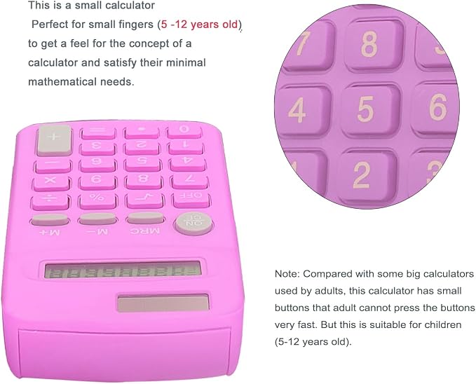 Calculator Small, 4 Function Calculators (E, Set of 20) | 8 Digit Dual Power Portable Pocket Size Desktop Handheld for Classroom Desktop Home