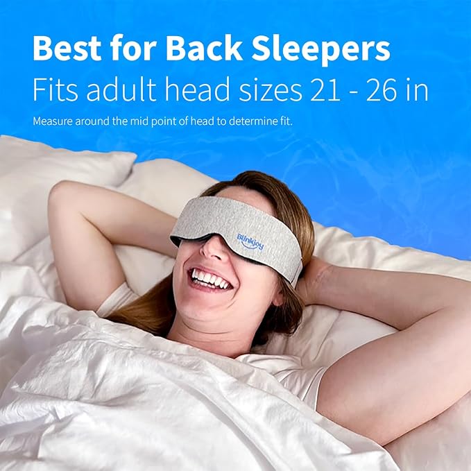 Blinkjoy Hydrating Sleep Mask for Dry Eye Relief – Moisture-Sealing Blackout Eye Mask Protects from Dust & Drafts, Preserves Eye Drops & Ointment, Lightweight (1st Gen)