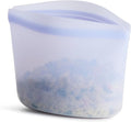 Stasher Silicone Reusable Storage Bag, 2-Cup Bowl, Reusable Freezer Bag, Microwave, Dishwasher, Oven Safe, Sous Vide, Lunch Containers, Eco Friendly, Food Storage Bags, Snack Bags, 16 oz, Lavender | Food-Safe Silicone, Freezer, Sous Vide, Microwave, Di...