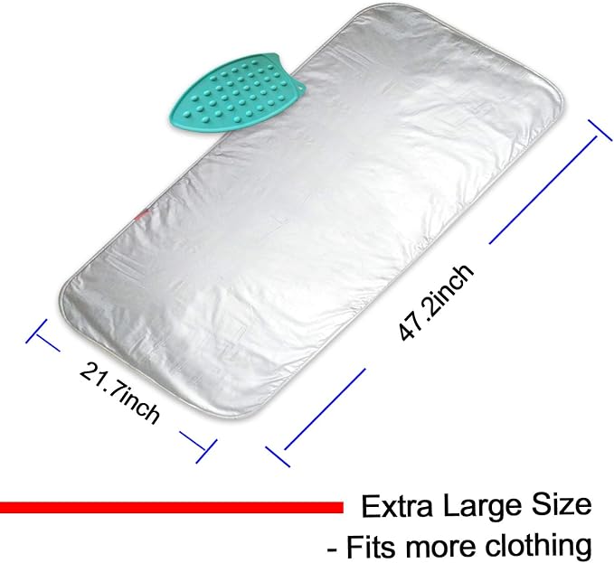 Ironing Mat,Extra Large Thickened Ironing Blanket Portable Ironing Pad | (47.25 x 21.55 inch) Double-Side Using Isolate Heat Pad Table Top Countertop,Great Replacement for Ironing Board