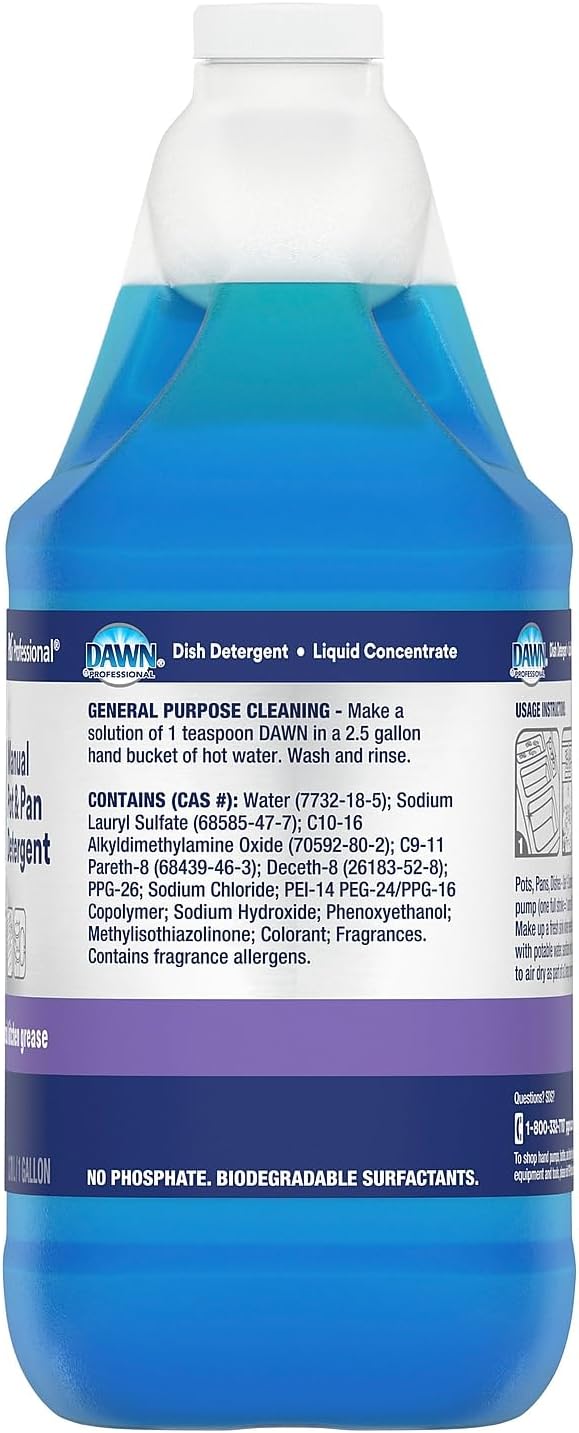 Dawn Professional Manual Pot and Pan Liquid Dish Soap, Original Scent, 128 oz., 1 Gal., 4/Carton (57445)