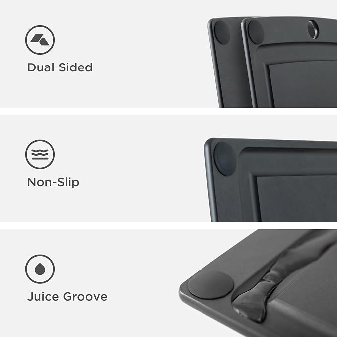Epicurean All-In-One Cutting Board with Non-Slip Feet and Juice Groove - Non-toxic, Dishwasher Safe, Made in the USA, 11.5" x 9", Slate