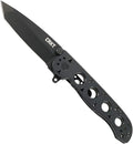 CRKT M16-04KS Folding Knife with Frame Lock: 12C27 Plain Edge Blade, Stainless Steel Handle, Reversible Pocket Clip, M16-04KS