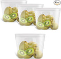 100% Platinum Silicone Reusable Food Storage Bags, 4 Pack, 34fl.oz/1000ml | Premium Silicone Reusable Storage Bag, Stand-Up Wide-Mouth Ziplock, Small Size, Freezer Microwave Dishwasher Safe, Clear