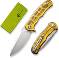 CIVIVI Praxis Large Folding Pocket Knife for EDC, 3.75" Blade C803L | Modern Aesthetics Ultem Handle, Comfortable Grip, Liner Lock, Deep Carry Reversible Clip for EDC