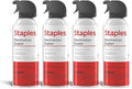 Staples Compressed Air Duster – 10 oz. Cans for Electronics, Keyboards & Office Devices, 4‑Pack