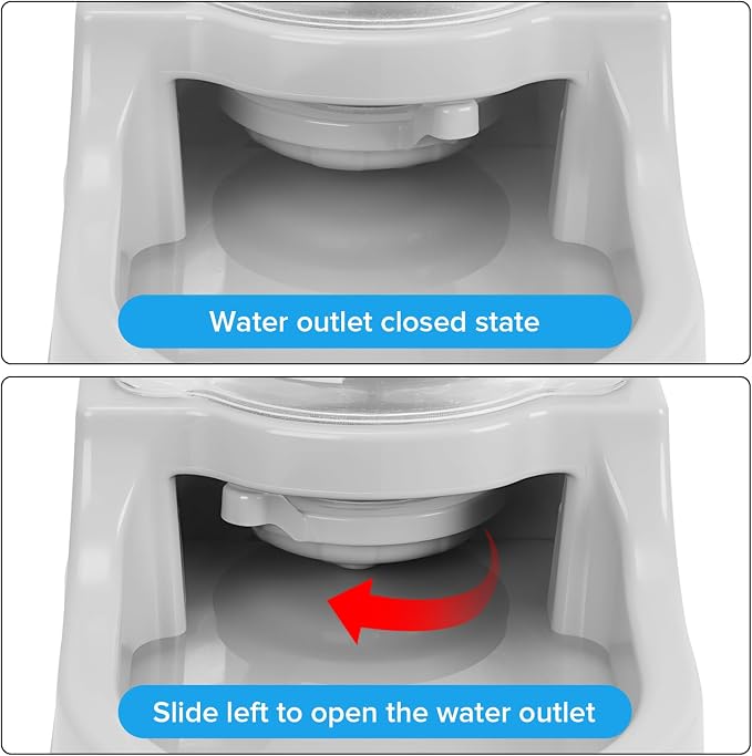 Kenond 2.5 Gallon Large Dog Water Dispenser, Automatic Gravity Water Bowl | Wide Mouth, Easy to Clean/ Gravity Filled/ Large Capacity/ Multi Pet Home