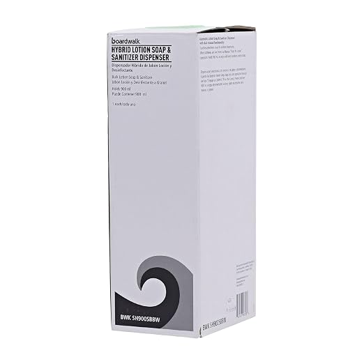 Boardwalk 00SBBW Rely Hybrid Foam Soap Dispenser, 12" Width, 5" Depth, 4" Height, 900 mL, Black Pearl, 10" Height, 8" Width