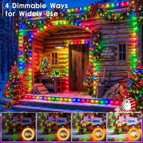 400 LED Christmas Lights 131 FT Multicolor Outdoor Remote Plug