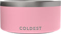 Coldest Dog Bowl - Anti Rust Metal, Non Slip, 3 Layers Insulated Stainless Steel Dog Bowls - Spill Proof & Heavy Duty - Water Bowl for Dogs, Cats & Pets, Dish Washer Safe (200 oz, Cotton Candy Pink)