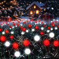 Christmas Decorations Outdoor Solar Firefly Lights 6 Pack Red and White