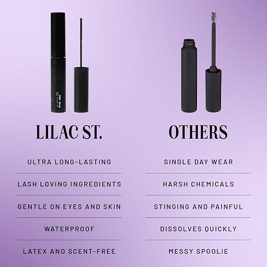Lilac St Eternal Bond Lash Cluster Glue, Waterproof Brush Tip, Black, 2pack | Quick-Drying Lash Adhesive for Eyelash Clusters with Long-Lasting Flexible Hold, Easy Removal & Comfortable Wear