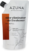 Azuna Air Freshener and Odor Eliminator for Strong Odor Gel 12oz Refill Pouch | Plant-Based & Long Lasting | Pet, Smoke, Home and Bathroom | Sandalwood | Lasts 60–90 Days