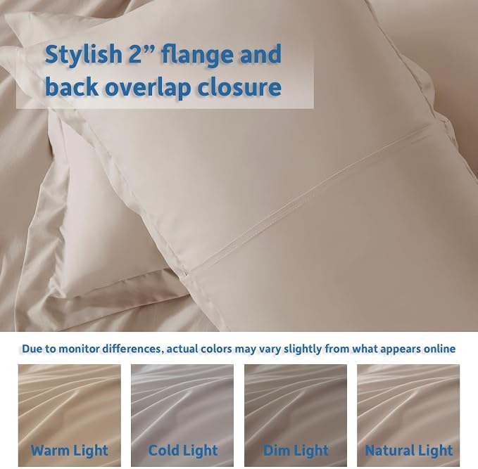 Nestl Linen Duvet Cover Queen Size - Soft Double Brushed Queen Duvet Cover Set, 3 Piece, with Button Closure, 1 Duvet Cover 90x90 inches and 2 Pillow Shams