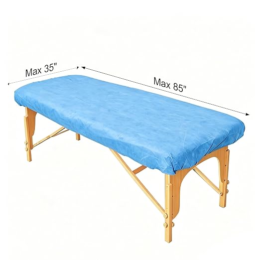 ZMDREAM Disposable Fitted Massage Table Sheets Bed Covers for Massage Beauty Tattoo 82 x 35 inches Blue/20