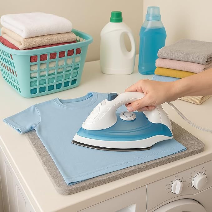 Wool Ironing Mat for Table Top - Portable Pressing Pad, Quilting & Sewing | 11.5 x 14.5 inch travel ironing board alternative. This wool pressing mat is perfect for sewing, quilting & crafting.