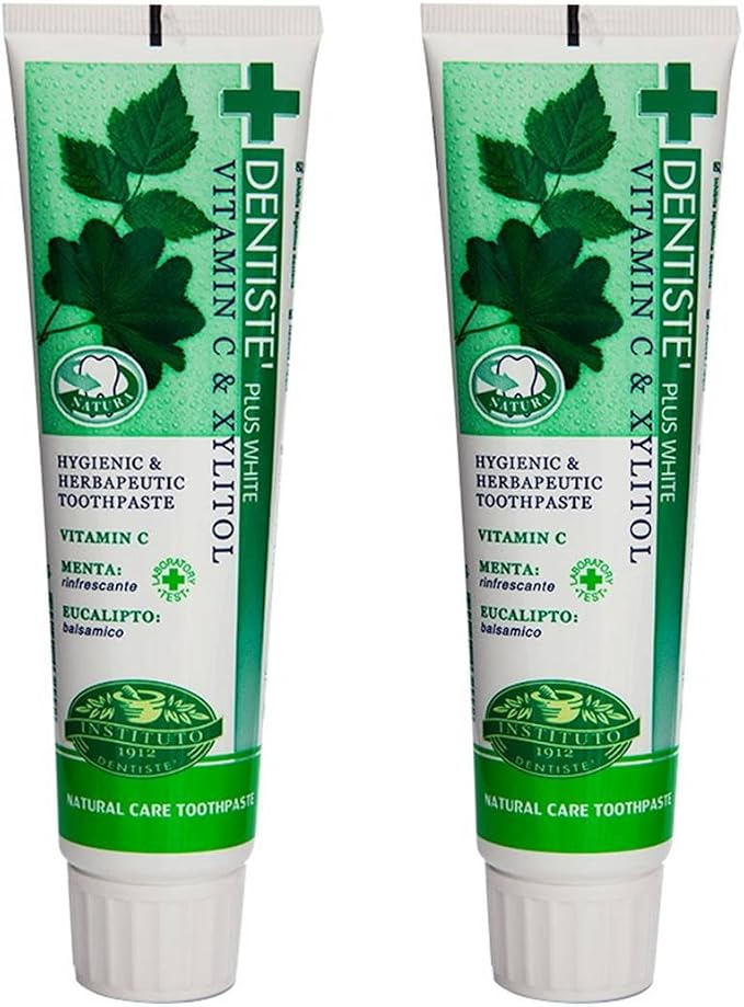 Dentiste 2x160 G. New Plus White Vitamin C & Xyitol Gum Toothpaste Made in Thailand